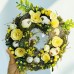 Декоративний великодній вінок, колір - жовтий, 21см