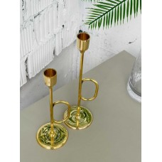 Подсвечник латунь 8*2,5*20 см