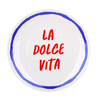 Тарілка порцелянова Italia D20.5*2.5см, 4 дизайни