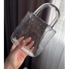 Ваза скляна у формі сумочки 15*10*22см