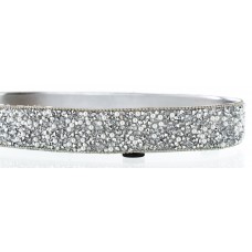 Піднос срібний декоративний з камінцями,18,5x11,5х2 см