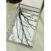 Піднос скляний з дзеркальною поверхнею, 25x15х4,5 см