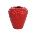 Ваза керамічна Strawberry 21*21*26см, колір - червоний