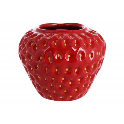 Ваза керамічна Strawberry 13.5*.3.5*12 см, червона