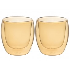 Набір з 2-х кухлів з подвійними стінками Le Glass Amber 298 мл 9,5 см