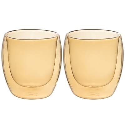 Набір з 2-х кухлів з подвійними стінками Le Glass Amber 298 мл 9,5 см