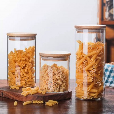 Банка с бамбуковой крышкой 1.35л 10*18см