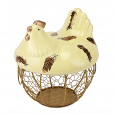 Кошик для яєць Курочка жовта, 21х24 см