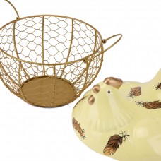 Кошик для яєць Курочка жовта, 21х24 см