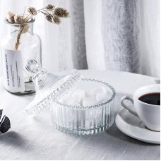 Цукорниця скляна 13 * 10 см, прозора
