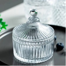 Цукорниця скляна 13 * 10 см, прозора