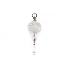 Ялинкова прикраса 22см з декором з намистин і підвіскою