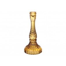 Свічник скляний Crystal (для тонкої свічки), D11 * 22см, колір - янтарно-коричневий