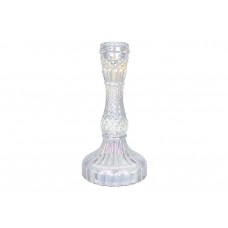 Свічник скляний прозорий Crystal (для тонкої свічки), D9. 5 * 17см, колір - перламутр