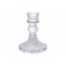 Свічник скляний прозорий Crystal (для тонкої свічки), D9.5*10см