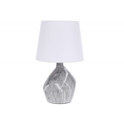 Настільна лампа з тканинним абажуром Marble Grey D23 * 39см