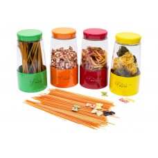 Банка з кришкою в асортименті кольорів PASTA 2250мл, 4 дизайни