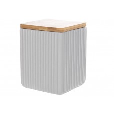 Банка керамічна з бамбуковою кришкою Scandi Grey 10 * 13см, 900мл