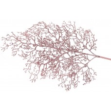 Декоративна гілка в гліттері Корал 74см, колір - рожевий