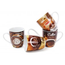 Кружка порцеляновий 350мл Coffee, 4 види