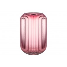Ваза скляна Tulip dark pink 28см, колір - темно-рожевий