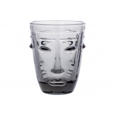 Склянка скляна Face 250мл, колір - сірий                