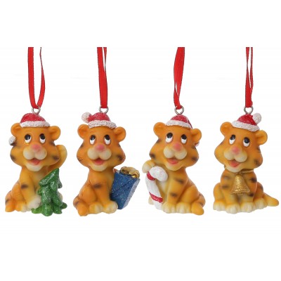 Декоративная подвесная фигурка Тигренок , 6см, 4 дизайна