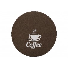 Серветка сервірувальна (плейсмат) Coffee, колір-коричневий, D38см