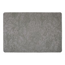 Сервірувальна серветка (плейсмат) з еко - шкіри з тисненням 30*45см Floral, колір - сірий