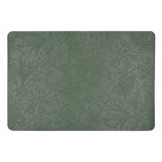 Сервірувальна серветка (плейсмат) з еко - шкіри з тисненням 30*45см Floral, колір - оливково - зелений