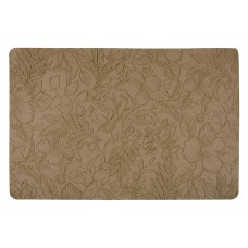 Сервірувальна серветка (плейсмат) з еко - шкіри з тисненням 30*45см Floral, колір - пісочний беж