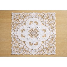 Бавовняна сервірувальна серветка 38*38см Lace Medallion, колір - молочний білий