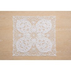 Бавовняна сервірувальна серветка 58*58см Lace Medallion, колір - молочний білий