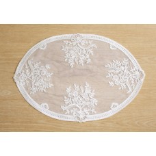 Мереживна сервірувальна серветка 30*43см Classic Lace, колір - молочний білий