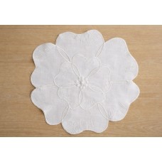 Сервірувальна серветка у формі квітки D38см Petal Light, колір - білий