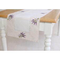 Доріжка на стіл лляна з вишивкою 40*150см Lavender Linen