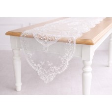 Раннер мереживний 40*130см Classic Lace, колір - молочний білий
