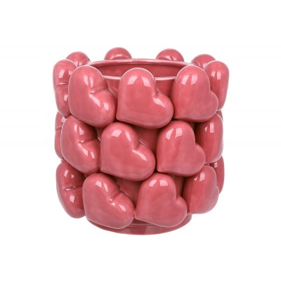 Ваза порцелянова Heart D21*20см