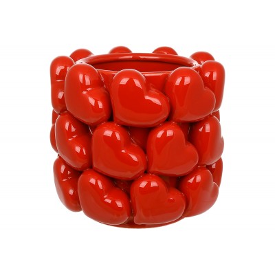 Ваза порцелянова Heart D21*20см