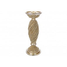 Підсвічник для тонкої та товстої свічок D10*26.5см Pearl, колір - шампань