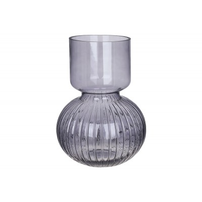 Ваза скляна bottle grey D15 * 25см, колір-сіро-синій