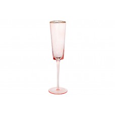 Келих для шампанського із золотим кантом Diva Pink, 160мл