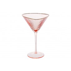 Келих для мартіні із золотим кантом Diva Pink, 190мл