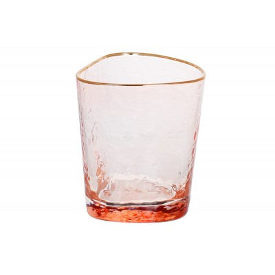 Склянка із золотим кантом Diva Pink, 350мл