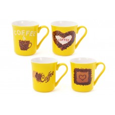 Кружка порцелянова кавова COFFEE, 4 види, 270мл