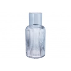 Ваза скляна bottle grey 30см, колір-сіро-блакитний