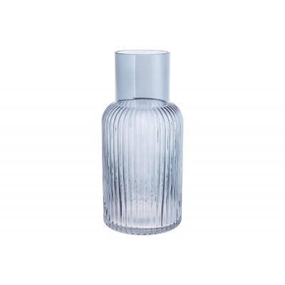 Ваза скляна bottle grey 30см, колір-сіро-блакитний