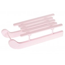 Санки дерев'яні декоративні, 20см, колір - рожевий
