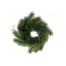 Венок новогодний из зеленой хвои 25см Венок новогодний из зеленой хвои 25см