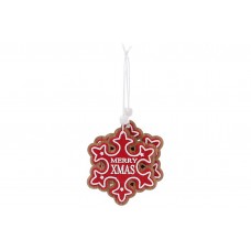Набор (2шт) новогодних украшений Снежинка Merry Xmas 8.3см